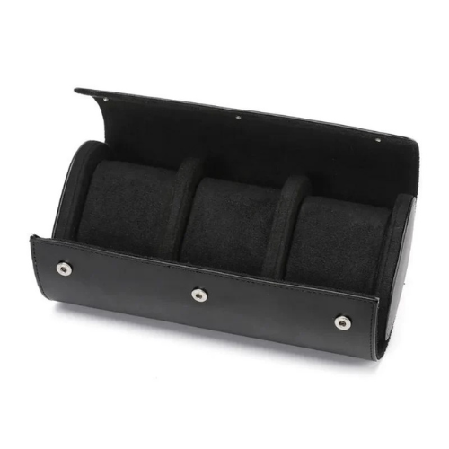 Premium Leather Watch Case - 3 Compartments